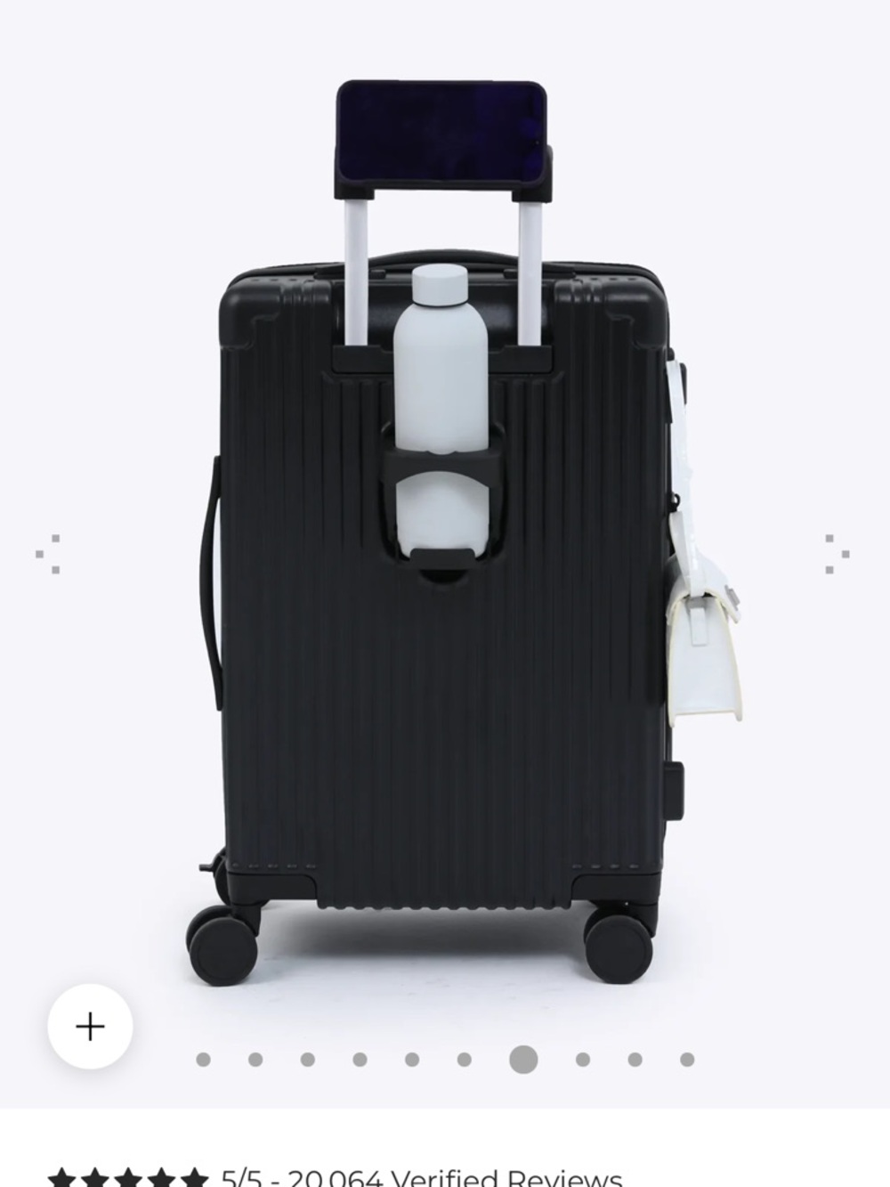 NOBL Expandable Carry-On NWT In Box Jet Black + Dust Cover - Picture 5 of 12